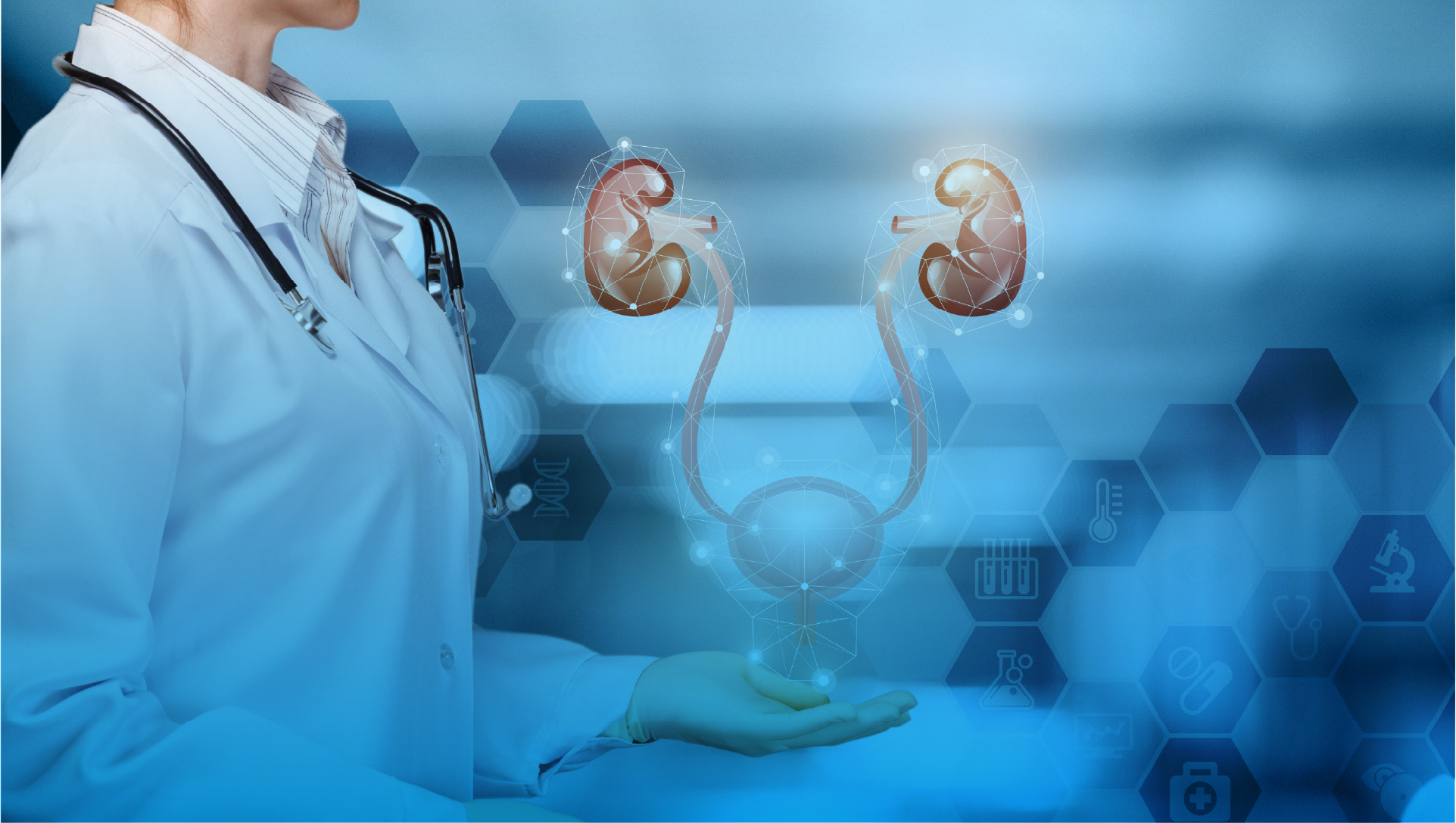 Urólogo realizando revisión